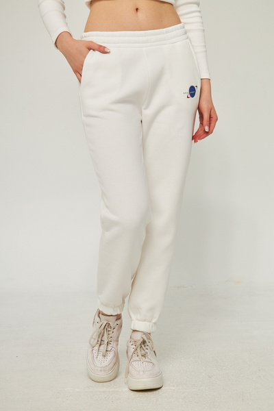 CrazyShopping Γυναικείο παντελόνι με 3 κλωστές, επικαλυμμένο με φλις εσωτερικά, με τσέπες και στάμπα