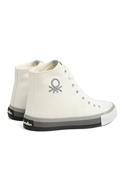 Benetton 30726 Beyaz Gri Kadın Spor Ayakkabı