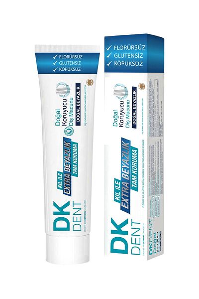 Dermokil Dent Dk Classic Fluoride Free Toothpaste 75 ml Toothbrush