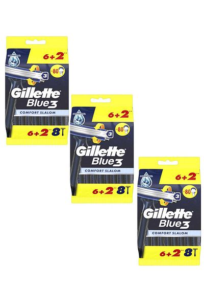 Gillette Blue 3 Razor Blade 6 2 Pack Comfort Slalom 3 Pack