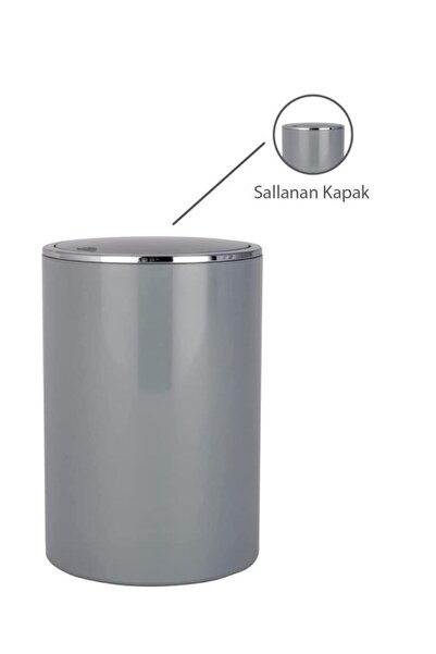 Saban Çöp Kovası Gri 5 Lt (İNCA MODEL)