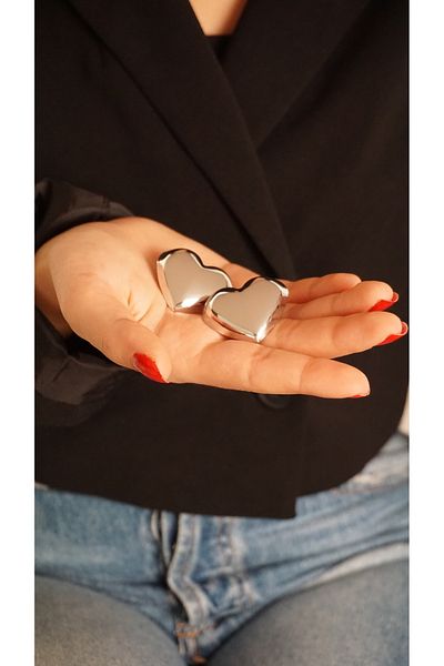 TRENDTAKI White Coated Heart Cup Steel 0060