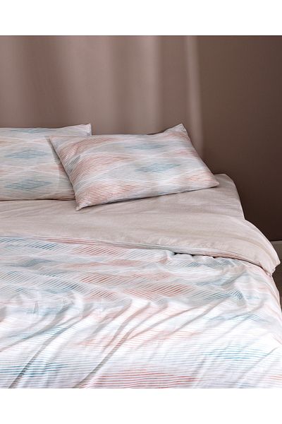 Madame Coco Faye King Size - 100% Cotton Ranforce Printed Beige Bedding Set