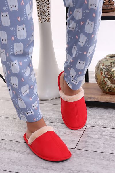 Wordex U050 Unisex Χειμερινές Παντόφλες Εσωτερικού Χώρου Γούνινες Μάλλινες Χειμερινές Παντόφλες