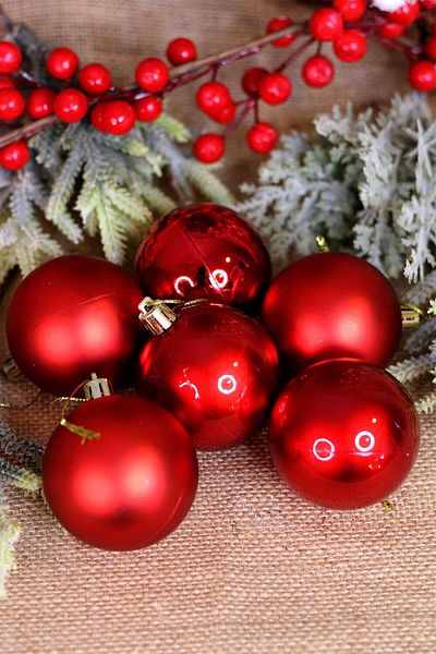 TATLI GÜNLER 6-Piece 6 cm Red Balls - Christmas Tree Ornament