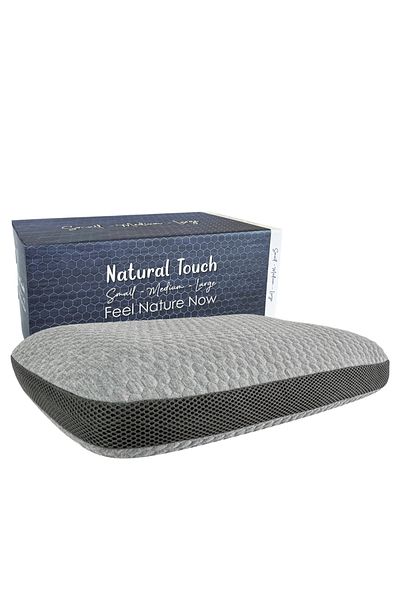 VİSCOTEX Visco Orthopedic Pillow with Sheath Air Channel 60X40X13 Cm, Gray