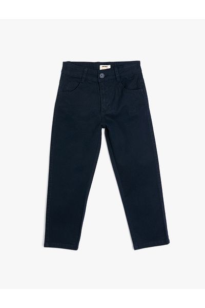 Koton Cotton Chino Pants - Pocketed Design