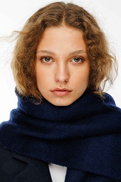 Hooopstore Eșarfă albastru închis cu panglică