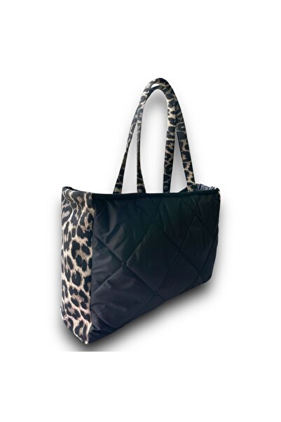 DDZ Kapitone, Leopar Detaylı Rahat Çanta