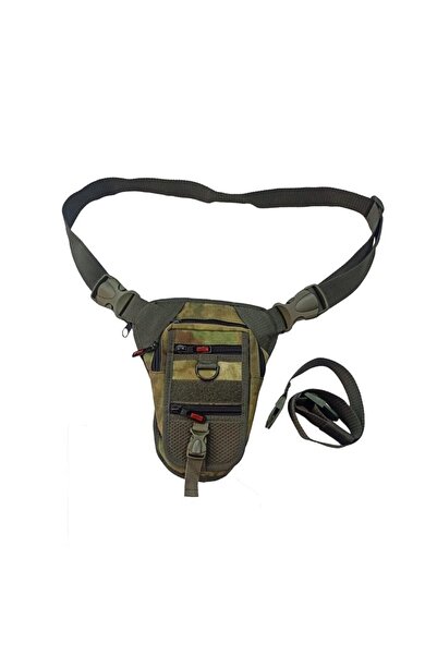 DEF Haki Özel Bölmeli Silah Taşıma Bel Ve Bacak Çantası