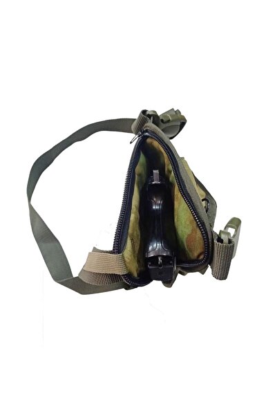 DEF Haki Özel Bölmeli Silah Taşıma Bel Ve Bacak Çantası