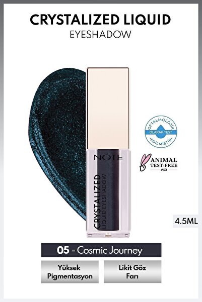 NOTE Crystalized Liquid Eyeshadow Likit Metalik Göz Farı - 05 Cosmic Journey