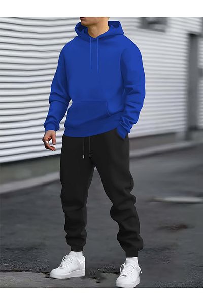 MODAVİBE Hooded 2 Thread Tracksuit Set - Oversize Kangaroo Pocket Winter