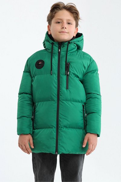 QAWWA Boy's Fiber Hooded Windproof Puffer Winter Jacket