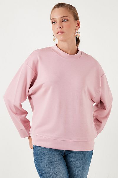 Lela Scuba Fabric Oversize Crew Neck Sweat 5865879
