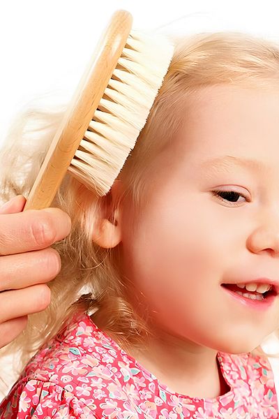Factorial Delicate Hair Brush for Baby and Children - Soft Bristle Comb, Bath Bucket