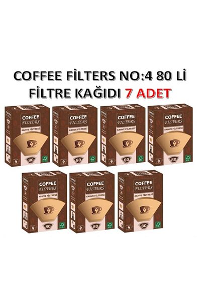 Coffee Filters Filter Paper 4 Numbers 80 Liters 7 Boxes Total 560 Pieces