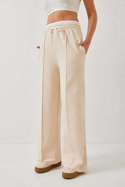 Bianco Lucci Women's Waist Tie Elastic Trousers Mbhs035 60601035