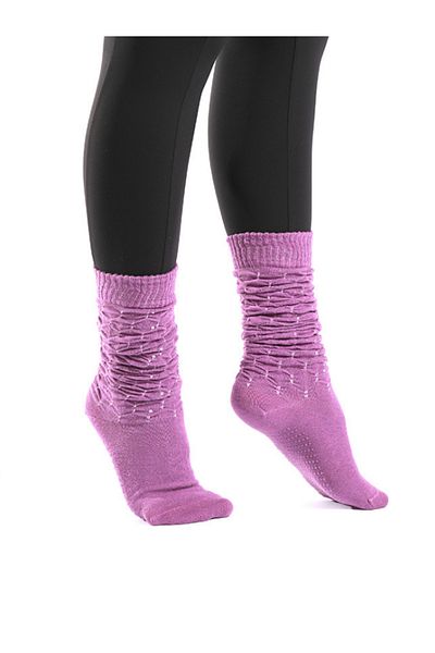 Muse Of Socks Fully Caldo Purple Anti-Slip Pilates And Yoga Socks