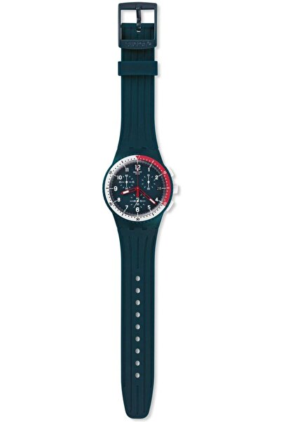 Swatch El Comandante Men's Blue Dial Silicone Band Watch - SUSN405