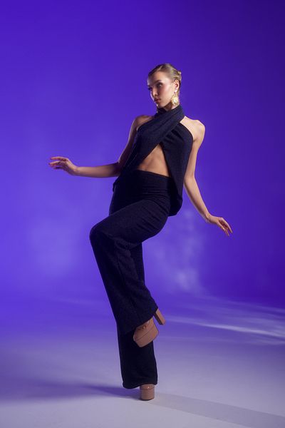 Gira official Navy Blue Glitter Suit