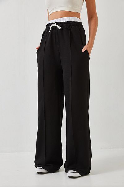 Bianco Lucci Women's Waist Tie Elastic Trousers Mbhs035 60601035