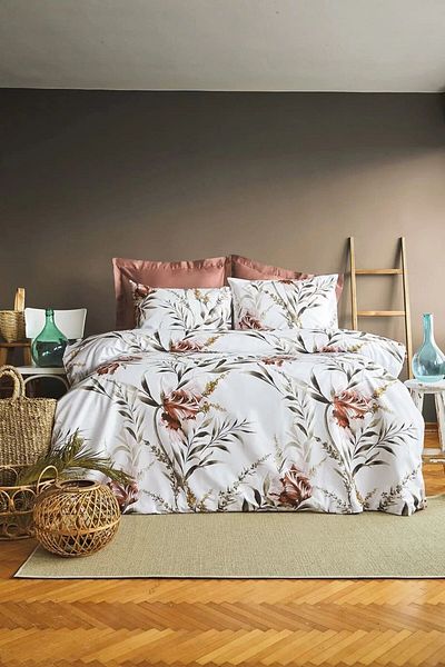 İssimo Home Fiji Pink 145 Tc - Ranforce Single Duvet Cover Set (57 Strings)