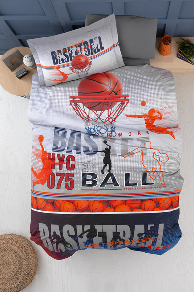 First Choice Firstchoice Basketball - Exclusive Dijital Baskılı Ranforce Tek Kişilik Nevresim Takımı