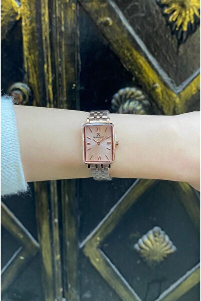 Daniel Klein Dke.1.10750 Dikdörtgen Kasa Romen Rakamlı Minimal Tasarım Kadın Kol Saati