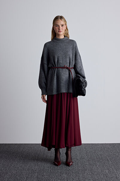 Manuka Claret Red széles szoknya - Flounced