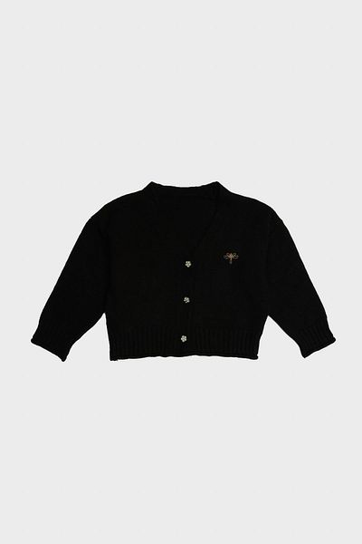Tyess Черна жилетка BG Store Girl 23FW0TJ4717