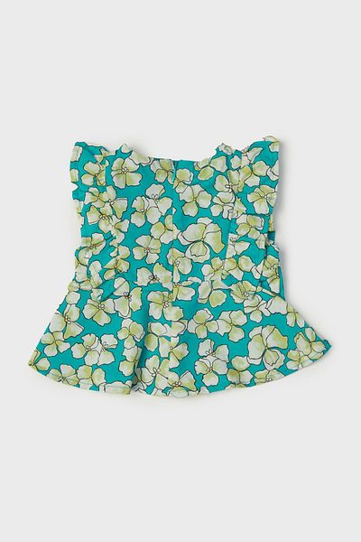 Layette BG Store بلوزة منقوشة للفتيات الصغيرات