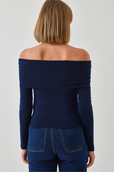 Bianco Lucci Damenbluse mit Madonna-Ausschnitt 378 60351261