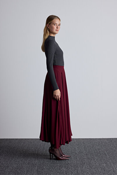 Manuka Claret Red széles szoknya - Flounced