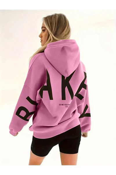 Machetta Unisex Μεγάλο μέγεθος Blake με στάμπα με κουκούλα Oversize Φούτερ με κουκούλα