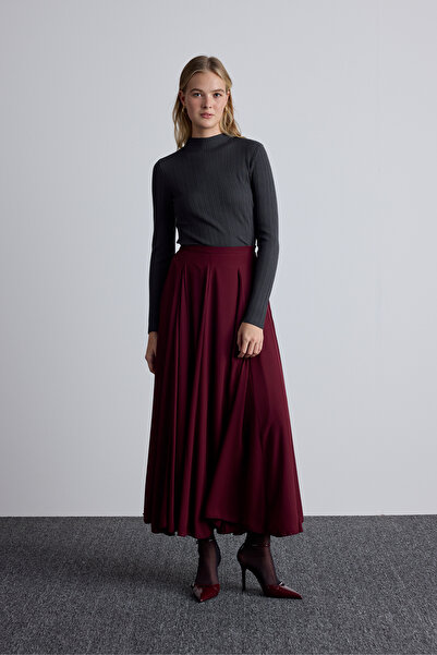 Manuka Claret Red széles szoknya - Flounced