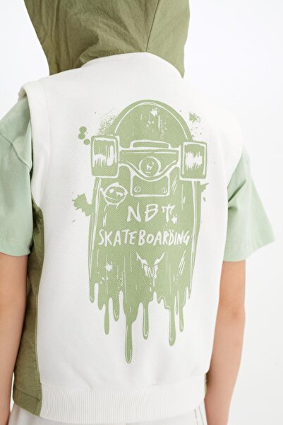 Nebbati Bg Store Boy's Ecru Vest 23ss0nb3707