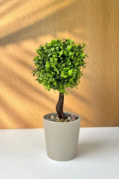 CİYU Yapay şimşir top ağaç dekoratif masa üstü