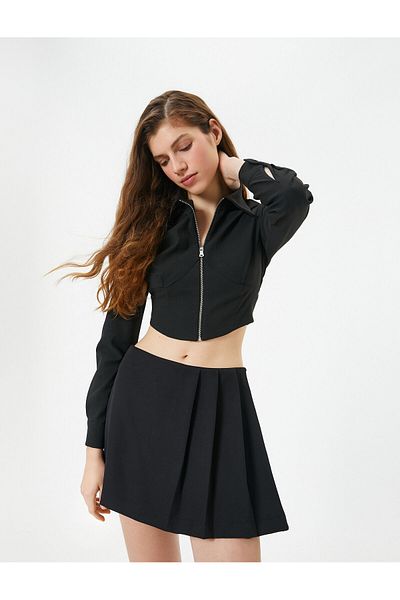 Koton Fustă mini Short Plis Slim Fit