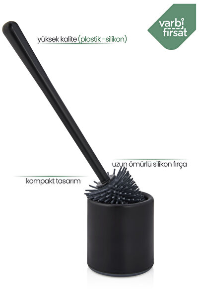 Varbifırsat Silikon Uçlu Tuvalet Fırçası Seti - Tuvalet Ve Klozet Temizleme Fırçası