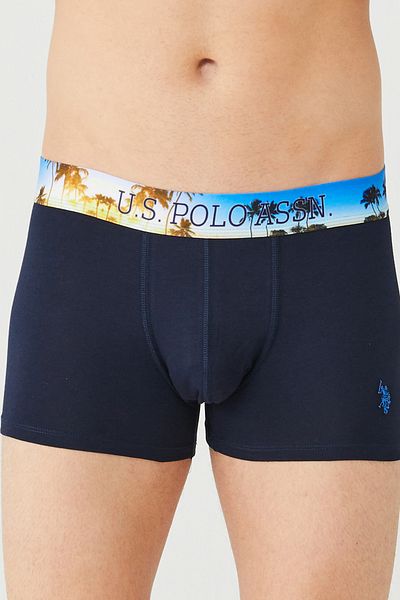 U.S. Polo Assn. Η.Π.Α. Polo Assn. Ανδρικό Grey Melange - Mint - Orange Boxer 3 τεμαχίων