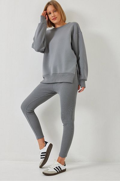Bianco Lucci Дамски рипсен чорапогащник Долнище Горнище Комплект 60261020