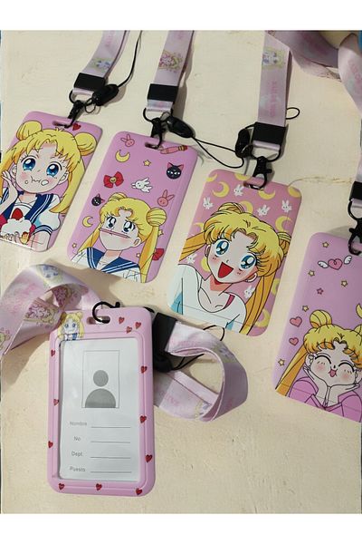 nihonwosekai 1 Pcs Sailor Moon Anime Card Holder Bus Name Badge