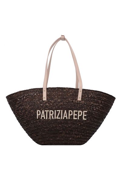 Patrizia Pepe Sommer Stroh Shopper Tasche 51 cm