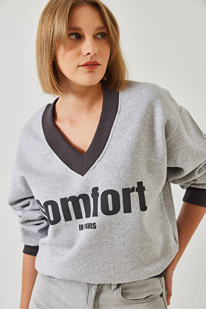 Bianco Lucci Women's Comfort Printed Sweatshirt 60261019