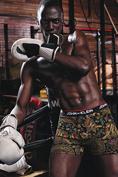 Antik Daire Desen Lastikli Erkek Boxer