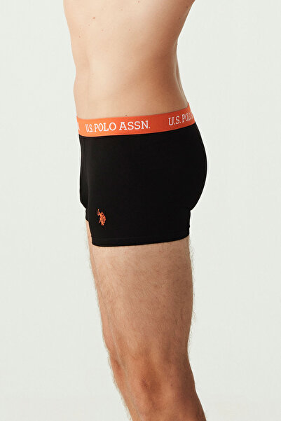 U.S. Polo Assn. Erkek Siyah 3 Lü Boxer