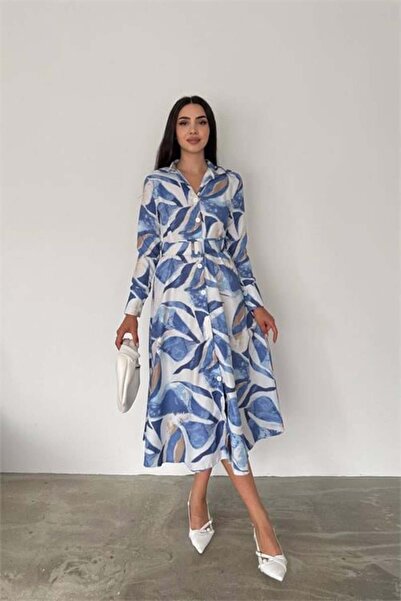 Dipmoda îmbrăcăminte de vară pentru femei cu model cu nasturi rochie tip căma...