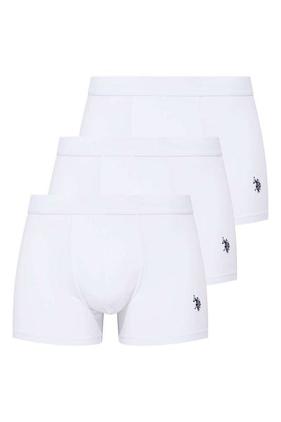 U.S. Polo Assn. Ανδρικό λευκό μπόξερ 3 τεμαχίων