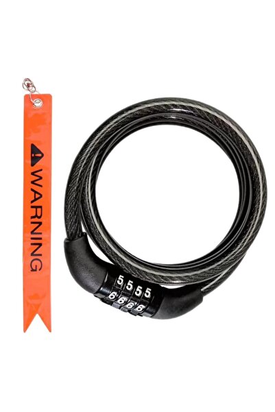 motobisikletim HALAT KİLİT DOLAMALI 4' LÜ ŞİFRELİ 8 x 100 CM (SABİT ,DEĞİŞMEZ...